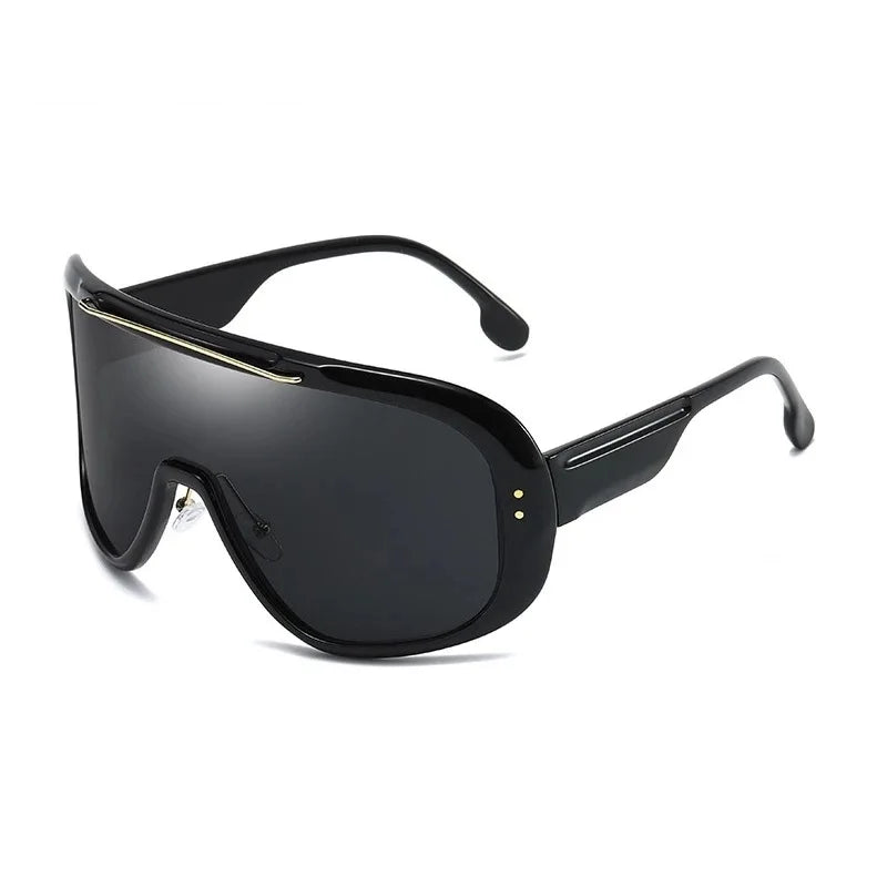 Mirror Shield Visor Mask Sunglasses Women Men 2023 Oversized Windproof Glasses One Peice Big Frame Goggles Shades Sport UV400
