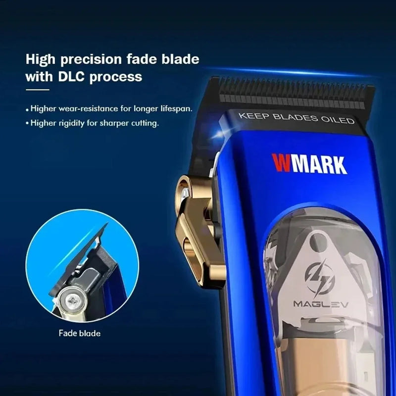 10000 RPM WMARK NG-9004 Maglev Motor Professional Hair Clipper for Men with Base Charger DLC Hair Cutting Machine Hair Trimmer