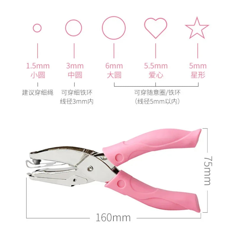 Cute Single Hole Puncher Scrapbooking Paper Punches Kawaii Star Heart Circle Hole Punch DIY Craft Shape Cutter Perforator