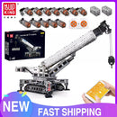 MOULD KING 17002 Technical Car Toys The MOC-10123 RC Motorized Crane Liebher LTR 11200 Truck Model Building Blocks Kids Gifts