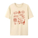 Summer Ocean Coastal Graphic Tees Trendige Retro Ästhetik La Dolce Vita T-Shirt Süßes Austern Wein Shirt Strandurlaub Damen Oberteile