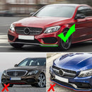 The Black Aero Line | 3-Piece Front Splitter Lip Kit for Mercedes-Benz W205