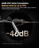 QCY MeloBuds Pro Adaptive Hybrid Active Noise Cancelling Wireless Earbuds 46dB Bluetooth 5.3 LDAC Hi-Res Audio 34H Earphones