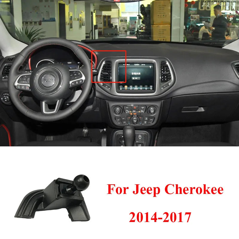 Fit for Jeep Compass Grand Cherokee Wrangler Commander Renegade 2023 2022 2020 2018 Car Mobile Phone Holder Bracket Base
