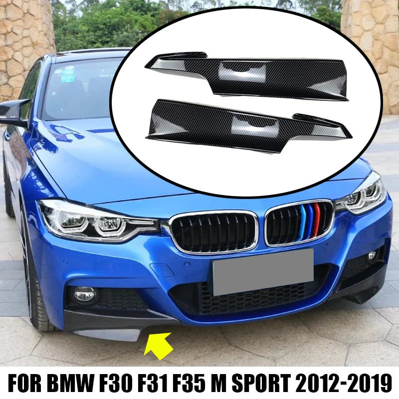 Fit For BMW Accessories 3 Series F30 F31 F35 M Sport 320i 325i 328i 335i 2012-2019 Fog Lamp Cover Trim Front Canards Splitter Bo