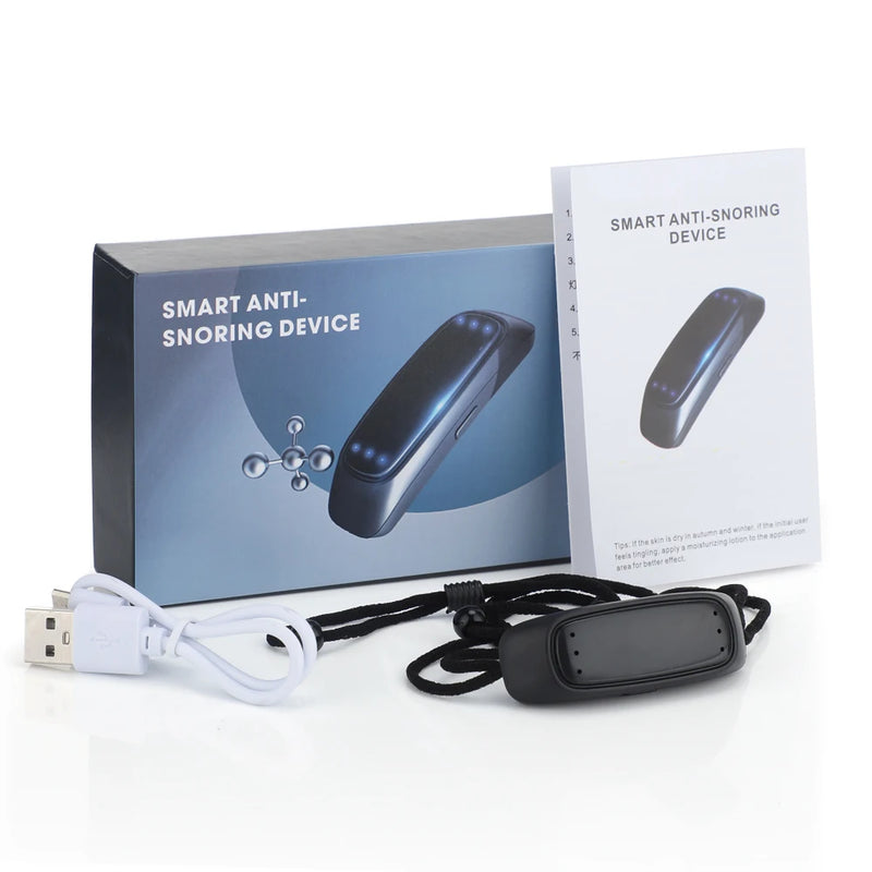 Smart Anti Snoring Device EMS Pulse Stop Snore Portable Comfortable Sleep Well Stop Snore Health Care Sleep Apnea Aid USB