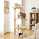 Multi-Level Cat Tree with Scratching Posts, Cozy Hammock, Plush Cat Tower for Indoor, Cat Condo Bed, Cat Accessories, Cat Toys