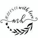 96 Pcs Personalized Round Circle Label Stickers Custom Name Date Thank You Stickers for Bridal Shower Party Favors