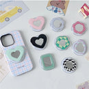 Cute 3D Love Heart Flower For Magsafe Wireless Charge Phone Griptok Grip Tok For iPhone15 14 Magnetic Case Folding Finger Stand
