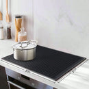 Premium 28"X20" Silicone Stove Top Cover Mat Heat Resistant Glass Cooktop Protector Multi Purpose Black Pad For RV Range Dish Drying Under Sink Pet Feeding Kitchen Storage Ideal Housewarming Gift