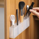 2Pcs Mini Storage Boxes 3-Grid Plastic Makeup Brush Lipstick Storage Multi-Functional Desk Organizer for Home Kitchen Bathroom