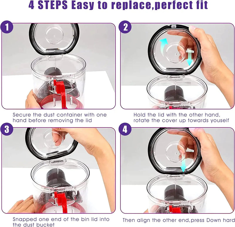 Dust Bin Top Fixed Sealing Ring Replacement for Dyson V6 V7 V8 V10 V11   V15 Vacuum Cleaner Dust Bucket/Dirt Cup Replacement Par