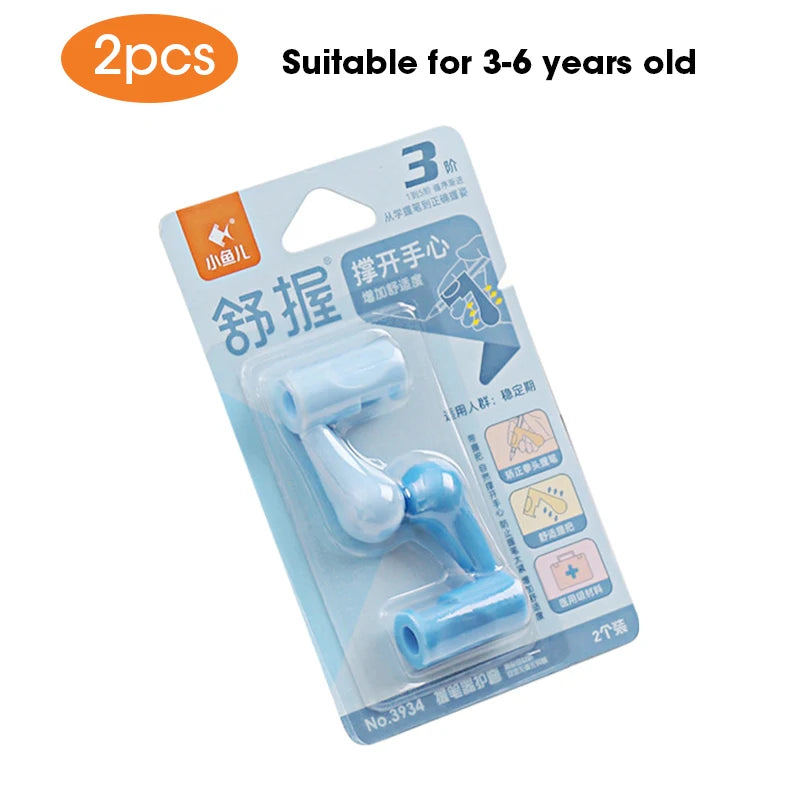 2-4Pcs/Set Soft Silicone Pencil Grasp for Kids Writing Training Posture Correction Learning Aid Stationery Set Beginner Tools