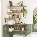 Floating Wall Shelf, Rustic Wooden Shelf, Floating Shelf for Bathroom, Kitchen, Bedroom, Home Decor, Laundry Room