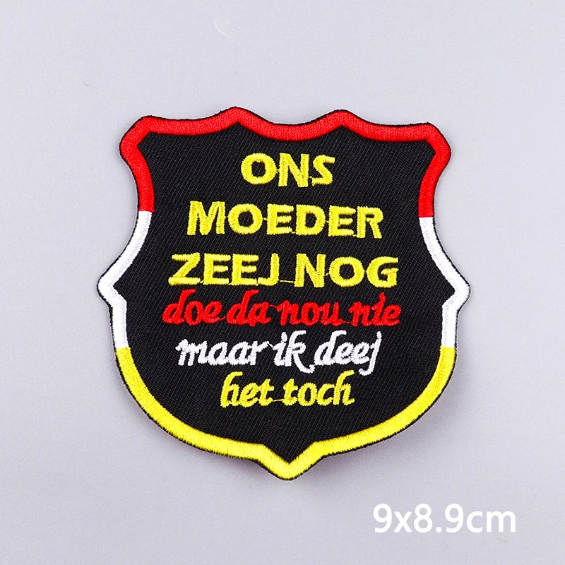 2024 Netherland Oeteldonk Emblem Embroidery Patches For Clothes Carnival Frog Iron On Patch Thermoadhesive Patch For Gift DIY