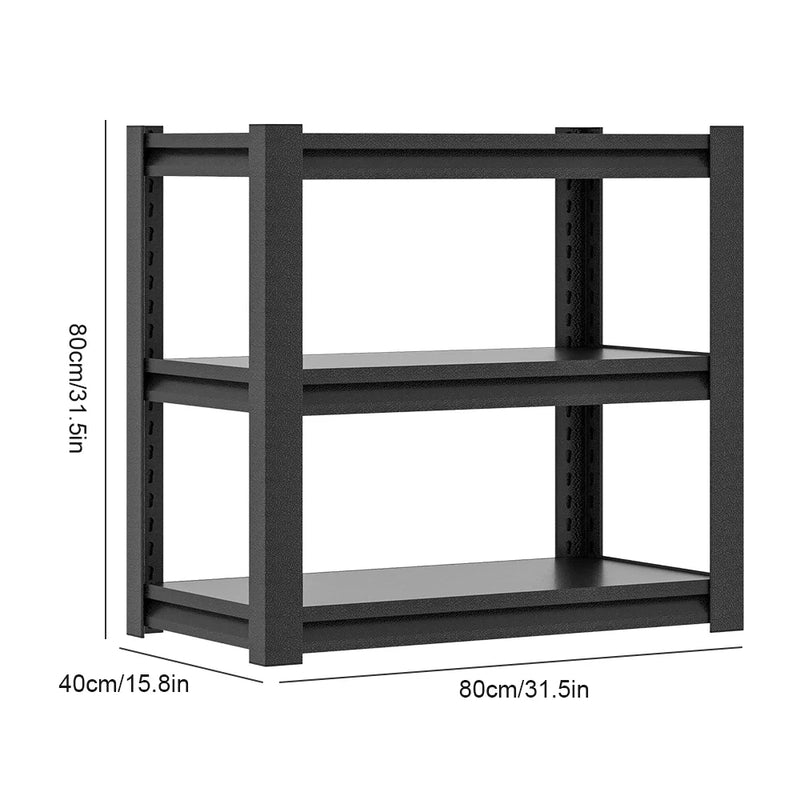 2/3/4 Tiers Metal Storage Rack Home Organization and Storage Heavy Duty Adjustable Shelf Boltless Storage Unit Display Rack