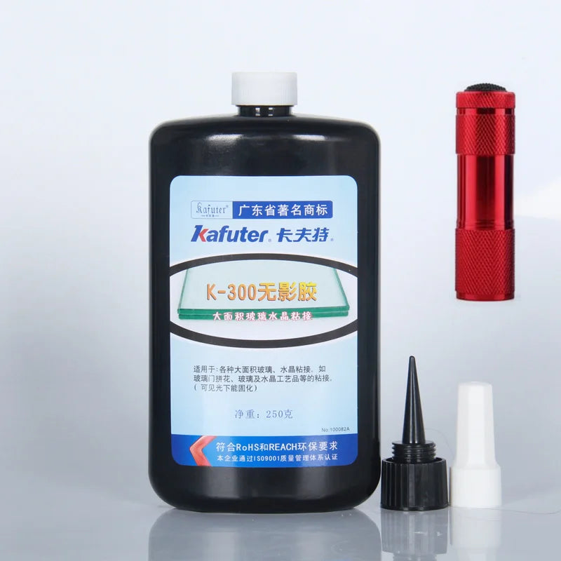 1pcs 50g Kafuter UV Glue Curing Adhesive K-300 Transparent Crystal Glass Crystal Special Glue Adhesive Gule