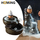 1pc Waterfall Incense Burner Ceramic Backflow Incense Holder Art Fragrance Support Incense Fountain For Home Decor Desk Decor