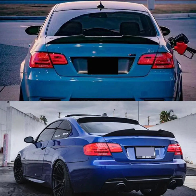 FOR 2007-2013 BMW E92 M3 2DOR TRUE HIGHKICK DUCKBILL CARBON LOOK TRUNK SPOILER WING