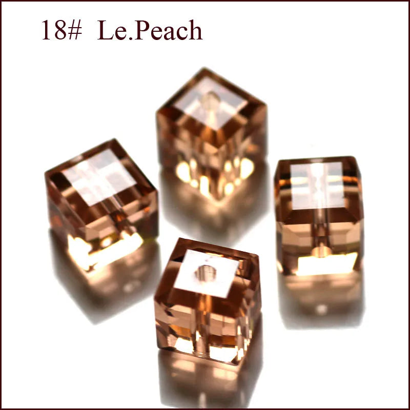StreBelle AAA 50pcs/Lot Cube Loose Spacer Bead Jewelry Making Mix Colors 8x8mm Crystal Glass Beads Facet Square Shape