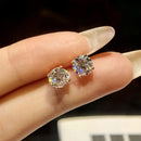 Real 0.1-3CT Test Passed Moissanite Diamond Stud Earrings for Women S925 Silver Platinum Plated Bride Wedding GRA Fine Jewelry