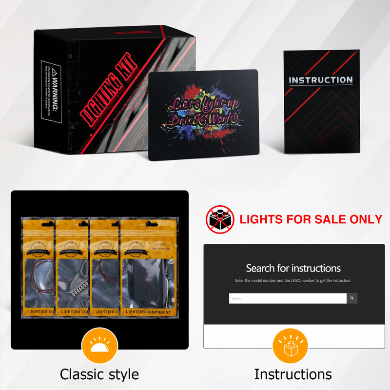 Brick Bling LED light model 43247 is suitable for Simba the Lion King building block gift (only including lighting accessories)