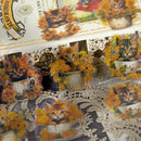 45pcs/pack Cute Cats Stickers PET Animal DIY Decorative Scrapbooking Material Collage Sticker Journal Stationery Supplies