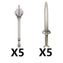 Medieval MOC Weapon Figure Accessories Building Blocks Soldiers Sword Shield Bow Arrow Trident Hammer Axe Spear Brick Kid Toy
