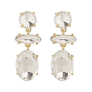 High Quality Geometric Crystal Long Waterdrop Earrings for Women Elegant Bride Wedding Ms Daily Jewelry Pendant Gift 2023 Trendy