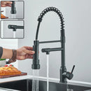 Kitchen Sink Faucet Pull Down Hot and Cold Water Mixer2 Mode Tap with Dual Spout 360 Rotation Flexible Deck Mounted
