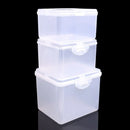 Multi-purpose Storage Box Rectangular Shape Plastic Storage Case with Lid Clear Small Thing Container Storing Jewelry Headband