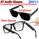 BT Audio Glasses Remote Shooting Outdoor Sport Glasses with Camera Open Ear Sound Mic Speakers Wearable Eyeglass for Women Men
