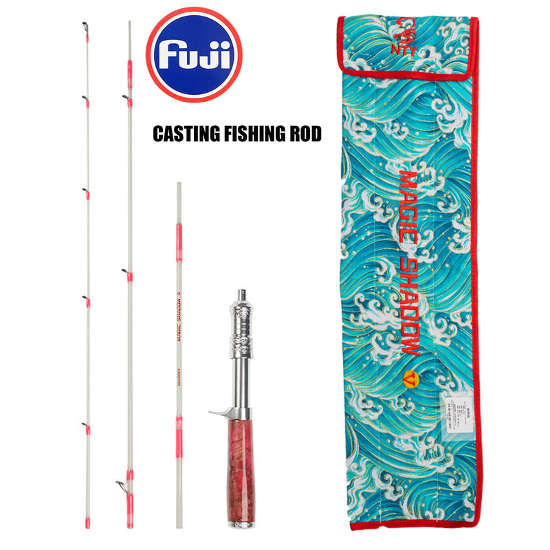 1.5M FUJI Trout Fishing Rod Glass Fibre Squishy CASTING Fishing Rod Top Outdoor Gear with Solid Wood Handles