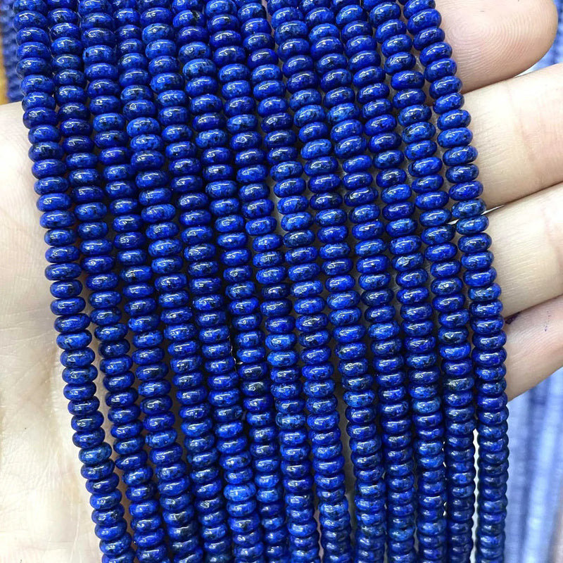 Natural Agates Tiger Eye Chalcedony Jades Stone Round Rondelle Spacer Beads For Jewelry Making Diy Bracelet Accessories 2X4mm