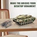Mould King 20020 Remote Control Germany Leopard 2 Main Battle Tank Technical Car Building Blocks Toys for Kids Christmas Gift