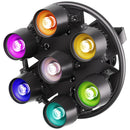 U'King 7x50W RGB COB LED Stage Par Light 350W Retro Light DMX DJ Light 3/5/8/21/23CH Stage Light Effect for Disco Party Wedding
