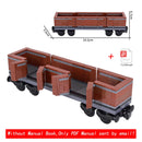 MOC City Creative Flat Top Truck Train Open Wagon model Building Block Bricks DIY Technical Toys for children Christmas gifts