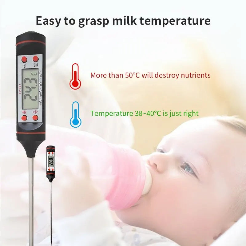 Food Baking Digital Kitchen Thermometer Electronic Probe Type Liquid Barbecue BBQ Temperature Measuring Pen