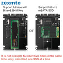 Zexmte M.2 NGFF MSATA SSD To SATA 3.0 Adapter Card Laptop Riser Adapter 6Gps M.2 Ngff Or Msata SSD Converter Card Voor PC Laptop