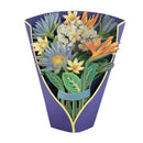 Mothers Day 3D Pop Up Flower Greeting Card Creative Birthday Invitation Card Permanent Bouquet Greeting Card for Birthday Easter