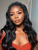 Curly Brazilian Human Hair Headband Wig Kinky Curly Machine Made Wigs For Black Women 180% Density Wigs With Head Band