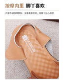 New genuine leather soft sole comfortable sandals with leaf logo Mom's shoes Women's sandals Office hiking Summer hot selling