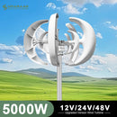 Rapid Delivery Of 5000W 24V 48V Vertical Wind Turbine Household Low Noise And Efficient Solar Cell System in Poland