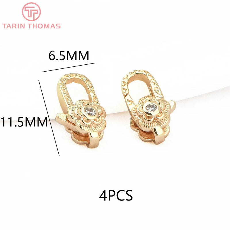 (3310) 15.6x9.6MM Hole 2MM 24K Gold Color Brass Lobster Clasps for Charms Pendants High Quality DIY Jewelry Making Findings