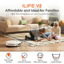 ﻿ ILIFE V2 Robot Vacuum Cleaner, 120 Min Runtime, Self-Charging Robotic Vacuum, Slim, Quiet, Ideal for Pet Hair and Hard Floors