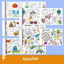 90cm Animal Canvas Children's Drawing Roll DIY Coloring Paper Roll Color Filling Graffiti Paper-cut Painting Educational School