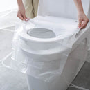 50 Stk. Einweg-Toilettensitzauflage Tragbare, 100% wasserdichte Toilettensitzunterlage für Reisen/Camping Badezimmerzubehör