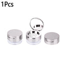 6g Gold Portable Cosmetic Flour Plastic Box Empty Loose Flour Pot With Sieve Travel Makeup Jar Sifter Container With Puff