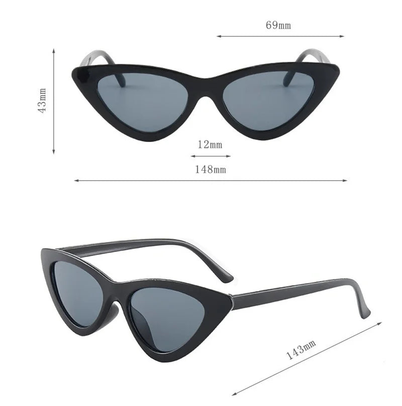 KLASSNUM Cat Eye Frame Glitter Sunglasses Diamond Crystal Designer Style Women UV400 Sun Glasses Fashion Y2K Shades Outdoor