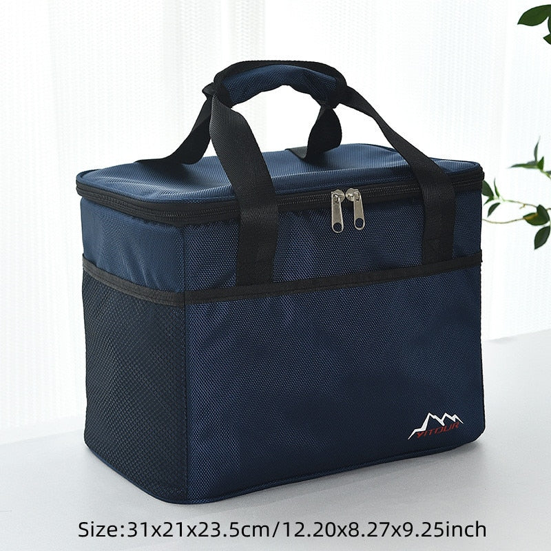 Large Capacity Cooler Bags Oxford Lunch Box Drink Beer Ice Pack Travel Picnic Backpack Thermal Food Delivery Bag Carrier